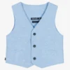 Mayoral Boys Blue Cotton & Linen Waistcoat
