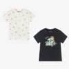 Mayoral Boys Blue & Ivory Cotton T-Shirts (2 Pack)