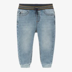 Mayoral Boys Blue Jersey Jogger-Fit Jeans