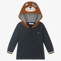 Mayoral Boys Blue Knitted Zip-Up Top