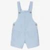 Mayoral Boys Blue Stripe Cotton & Linen Dungarees