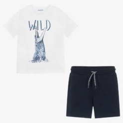 Mayoral Boys Blue & White Cotton Short Set -Outlet Little Gents Set Store mayoral boys blue white cotton short set 497226 3ba7d306324c1aa8c0faf3242a7b4e46da2c00bf