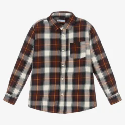 Mayoral Boys Burgundy Red Checked Shirt