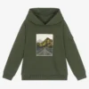 Mayoral Nukutavake Boys Green Cotton Hoodie