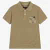 Mayoral Boys Green Cotton Palm Polo Shirt