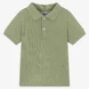 Mayoral Boys Green Cotton Polo Shirt