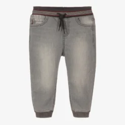 Mayoral Boys Grey Jersey Jogger-Fit Jeans