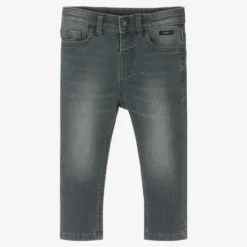 Mayoral Boys Grey Slim Fit Cotton Denim Jeans