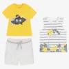 Mayoral Boys Grey & Yellow Shorts Set