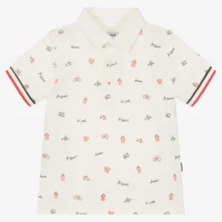 Mayoral Boys Ivory Cotton Polo Shirt