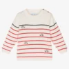 Mayoral Boys Ivory Stripe Cotton Sweater