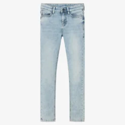Mayoral Nukutavake Boys Light Blue Slim Fit Denim Jeans