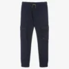 Mayoral Nukutavake Boys Navy Blue Cotton Cargo Trousers