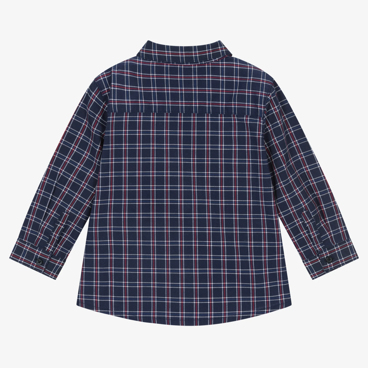 Mayoral Boys Navy Blue Cotton Shirt 2 Mayoral Boys Navy Blue Cotton Shirt - Image 2