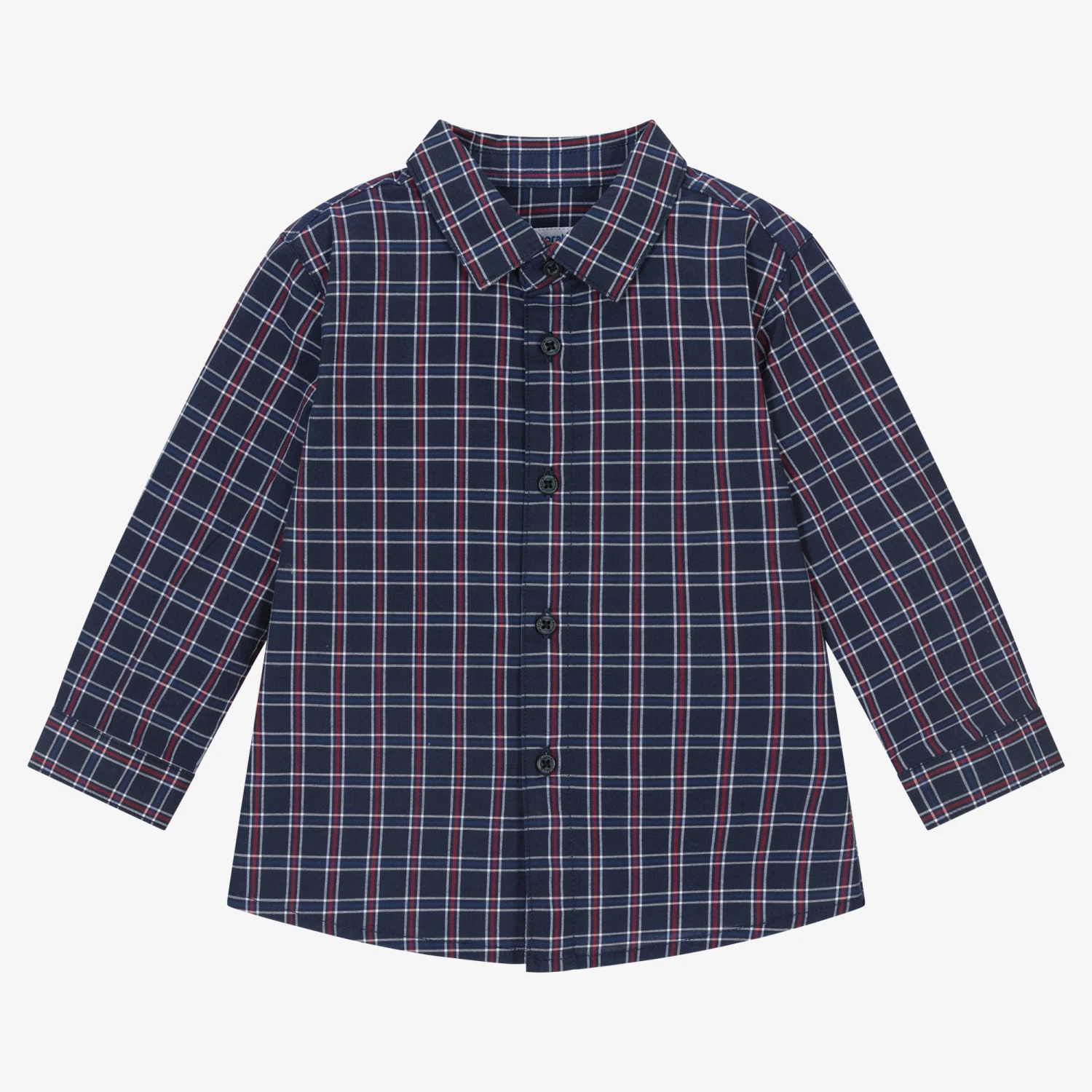 Mayoral Boys Navy Blue Cotton Shirt 1 Mayoral Boys Navy Blue Cotton Shirt