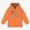 Mayoral Boys Orange Hooded Zip-Up Top