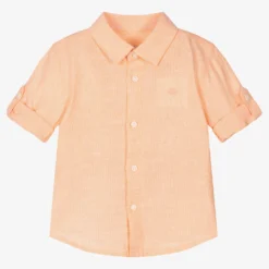 Mayoral Boys Orange Linen Shirt