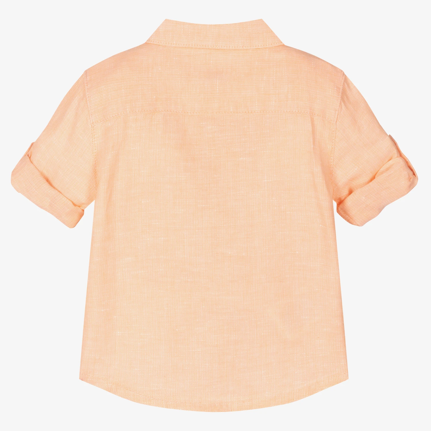 Mayoral Boys Orange Linen Shirt 2 Mayoral Boys Orange Linen Shirt - Image 2