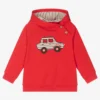 Mayoral Boys Red Car Cotton Hoodie