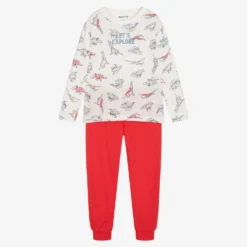 Mayoral Boys Red Cotton Dinosaur Pyjamas