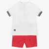 Mayoral Boys Red & White Cotton Shorts Set