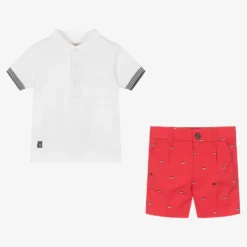Mayoral Boys Red & White Cotton Shorts Set -Outlet Little Gents Set Store mayoral boys red white cotton shorts set 497172 e94aa22d51216d6d62f88c97b5e93caf94ab672d