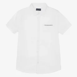 Mayoral Nukutavake Boys White Cotton Shirt