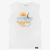 Mayoral Boys White Cotton Sunset Beach T-Shirt