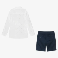 Mayoral Boys White & Navy Blue Cotton Shorts Set -Outlet Little Gents Set Store mayoral boys white navy blue cotton shorts set 497324 ef2f665b9f674fe52879e948f138e1db508aff80