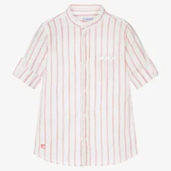 Mayoral Boys White & Red Striped Cotton Shirt -Outlet Little Gents Set Store mayoral boys white red striped cotton shirt 497393 201c0798b0540769432b067fa61db983c2313489