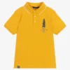 Mayoral Nukutavake Boys Yellow Cotton Surf Polo Shirt