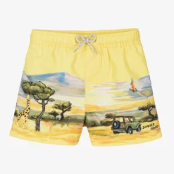 Mayoral Boys Yellow Safari Swim Shorts