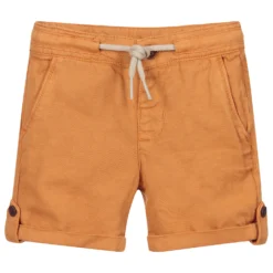 Mayoral Brown Cotton & Linen Shorts