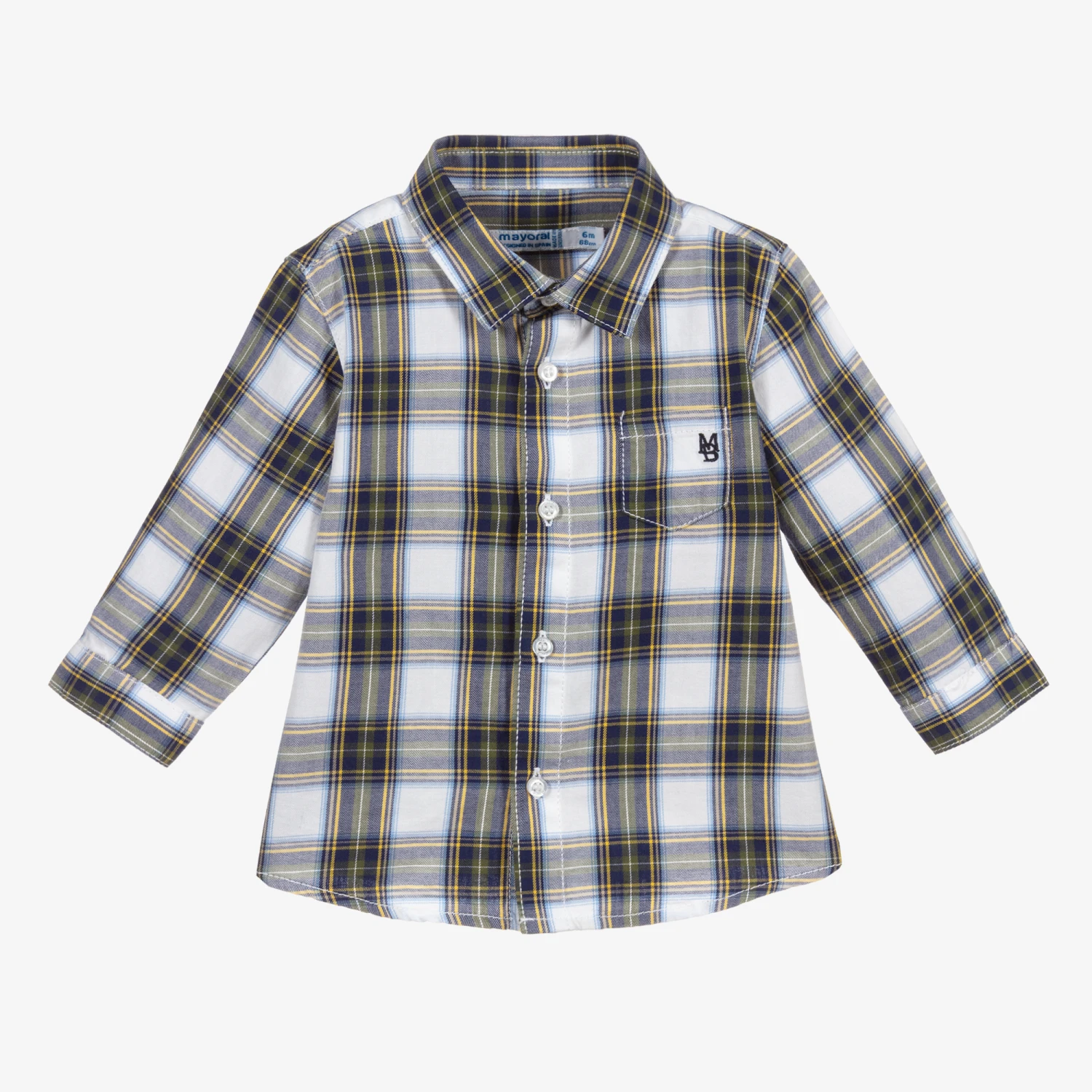 Mayoral Green & Blue Checked Shirt 1 Mayoral Green & Blue Checked Shirt