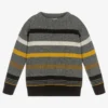 Mayoral Grey Stripe Knitted Jumper