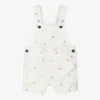 Mayoral Ivory Cotton Dungaree Shorts