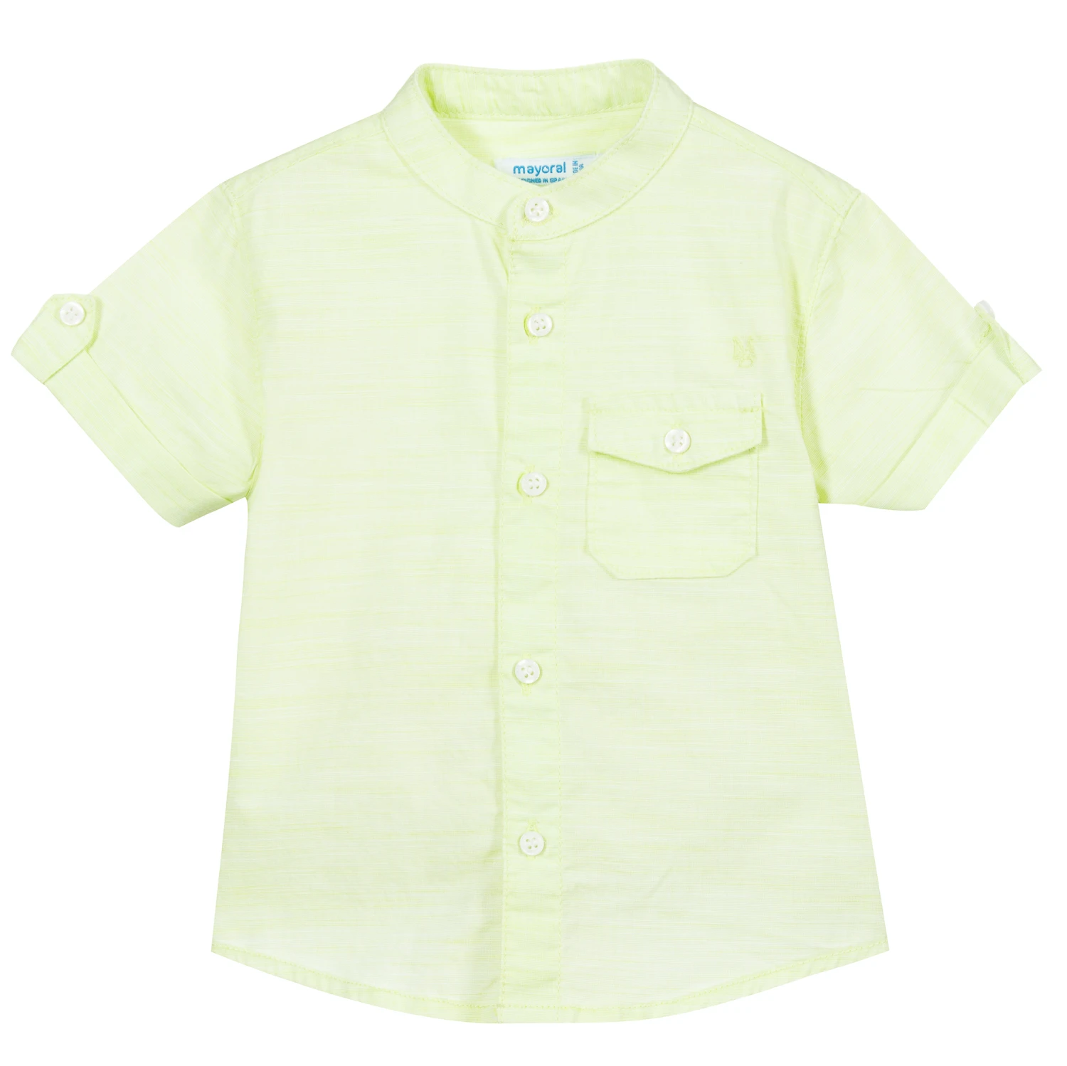 Mayoral Pale Green Cotton Shirt 1 Mayoral Pale Green Cotton Shirt