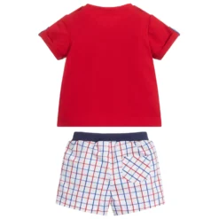 Mayoral Newborn Red & Blue Cotton Shorts Set -Outlet Little Gents Set Store mayoral red blue cotton shorts set 308973 b0db878ca3108435c9cef400fe89b12cb7563b61