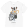 Mayoral White Cotton Zebra T-Shirt