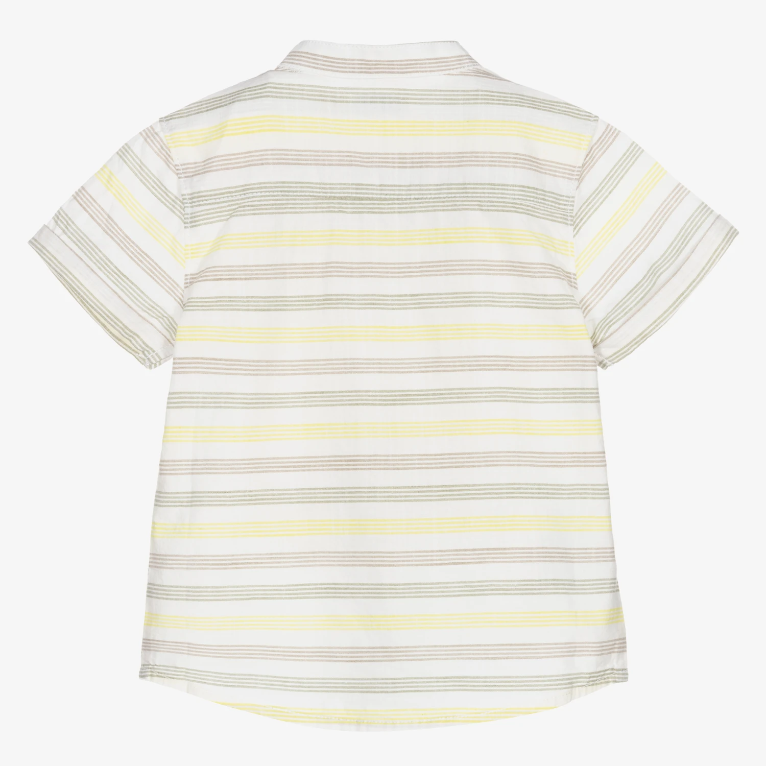 Mayoral White & Green Striped Shirt 2 Mayoral White & Green Striped Shirt - Image 2