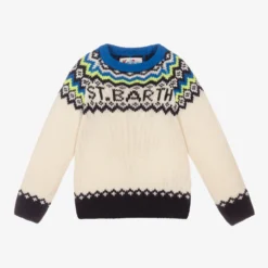 MC2 Saint Barth Ivory Knitted Fair Isle Jumper