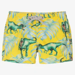 MC2 Saint Barth Yellow Dino Swim Shorts