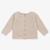 Mebi Beige Cotton Knit Cardigan