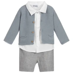 Mebi Blue 3 Piece Shorts Set