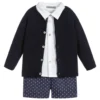 Mebi Boys Blue & White Shorts Set