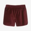Mebi Boys Burgundy Red Velvet Shorts