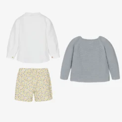 Mebi Boys White & Blue Cotton Shorts Set -Outlet Little Gents Set Store mebi boys white blue cotton shorts set 485633 1a098ae7a0fa06d39d29509f002103220a19eaa6