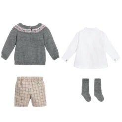Mebi Grey 4 Piece Shorts Set -Outlet Little Gents Set Store mebi grey 4 piece shorts set 339508 b8cd983b760dd2e5caafef77de773d1fbc0ef8d1
