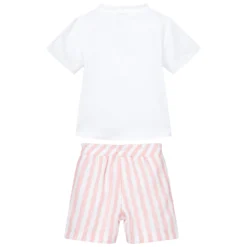 Mebi White & Pink Linen Shorts Set -Outlet Little Gents Set Store mebi white pink linen shorts set 364357 2e4b528130fdb1cb728a39ac80a0bba19e6b8780