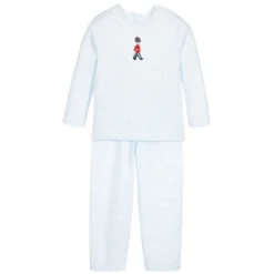 Mini-La-Mode Boys Blue Pima Cotton Pyjamas